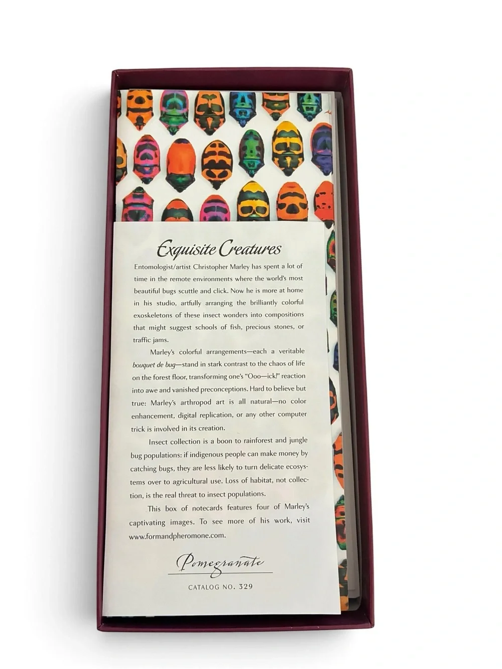 Christopher Marley Exquisite Creatures Panoramic Boxed Notecards Pomegranate